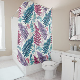 Vintage-style botanical fern leaves