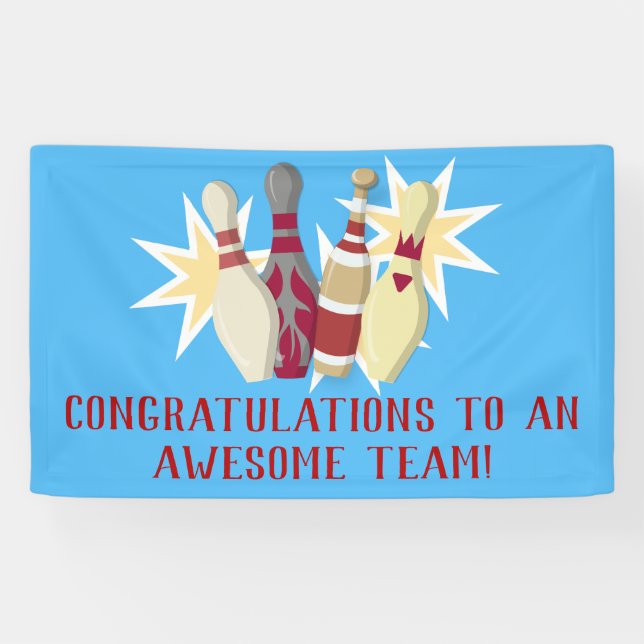 Vintage-style Bowling Banner (Horizontal)