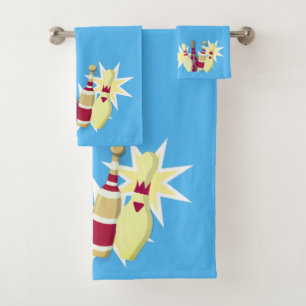 Vintage-style Bowling Bath Towel Set