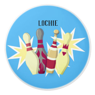 Vintage-style Bowling Ceramic Knob