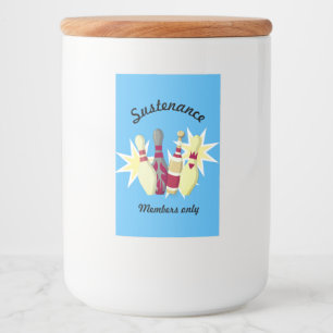Vintage-style Bowling Food Label