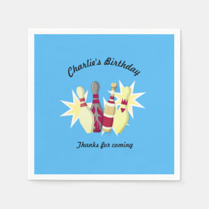 Vintage-style Bowling Napkin