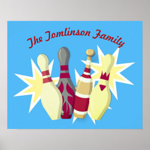 Vintage-style Bowling Poster