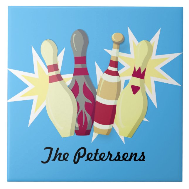 Vintage-style Bowling Tile (Front)
