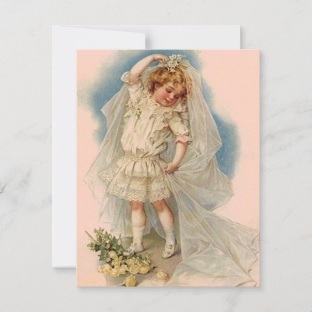 Vintage Style Bridal Shower Invitation Announce (Front)