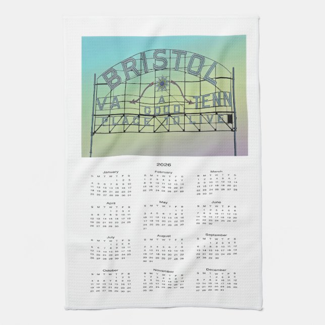Vintage style Bristol Slogan Sign 2026 Kitchen Towel (Vertical)