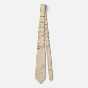 Vintage style British Isles Shipping Forecast Tie