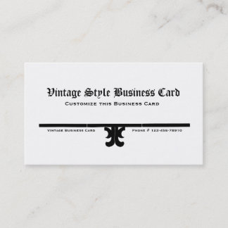 Vintage Style Business Card