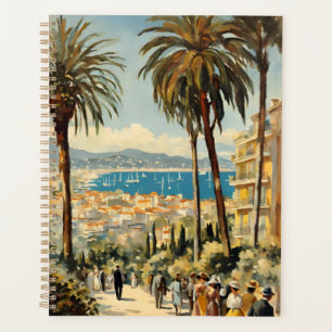 Vintage Style Cannes French Travel Watercolor Planner