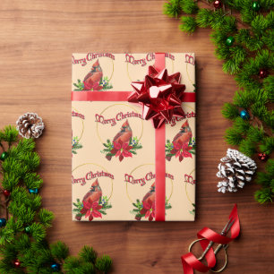 Vintage Style Cardinal Wrapping Paper