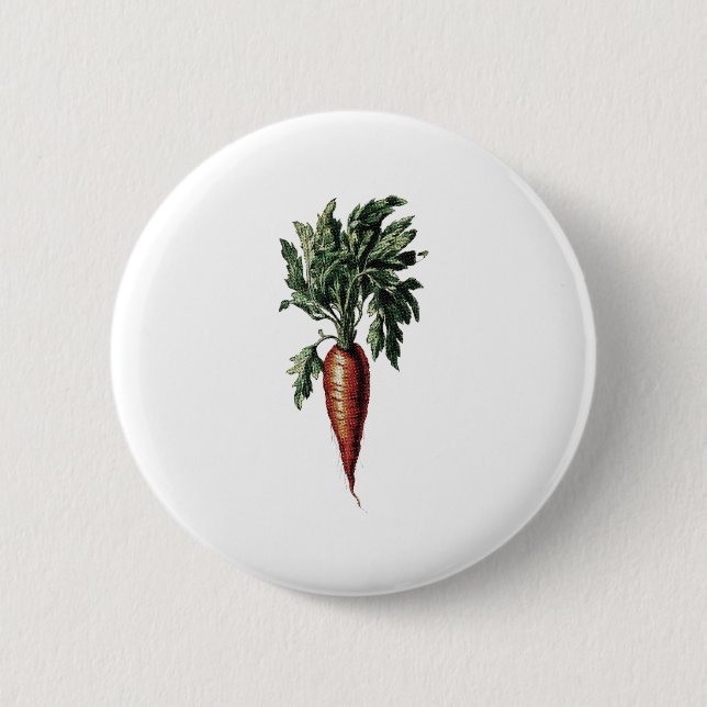 Vintage Style Carrot Image  2 Inch Round Button (Front)