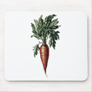 Vintage Style Carrot Image Mouse Pad