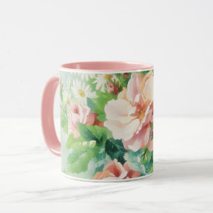 Vintage Style Chic Floral Art Mug Cup