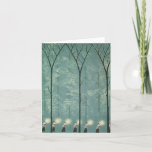 Vintage-Style "Choir in the Woods" Christmas Card