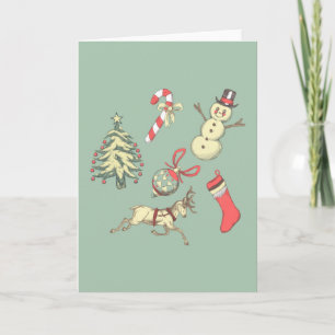 Vintage Style Christmas Card
