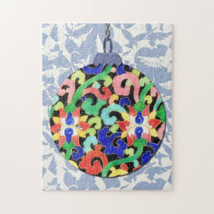 Vintage Style Christmas Holiday Ornament Puzzle