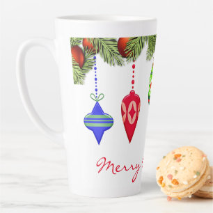 Vintage Style Christmas Ornaments/Retro Latte Mug