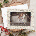 Vintage Style Christmas Photo Filter Postcard<br><div class="desc">Vintage style Christmas postcard features your favourite photo with a filter applied and a script word "Merriest Christmas". On the back of the postcard,  the text can be customized or deleted for a handwritten message. Email me @ JMR_Designs@yahoo.com if you need assistance or have any special requests.</div>