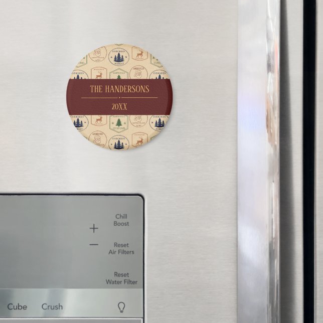 Vintage Style Christmas Stamp Magnet (In Situ (Fridge))