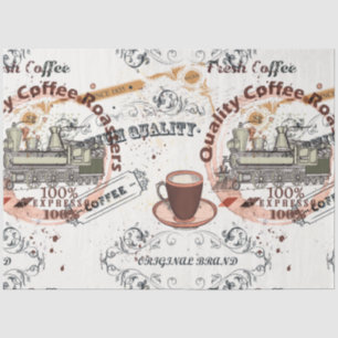 Vintage Style Coffee Pattern  Tissue Paper