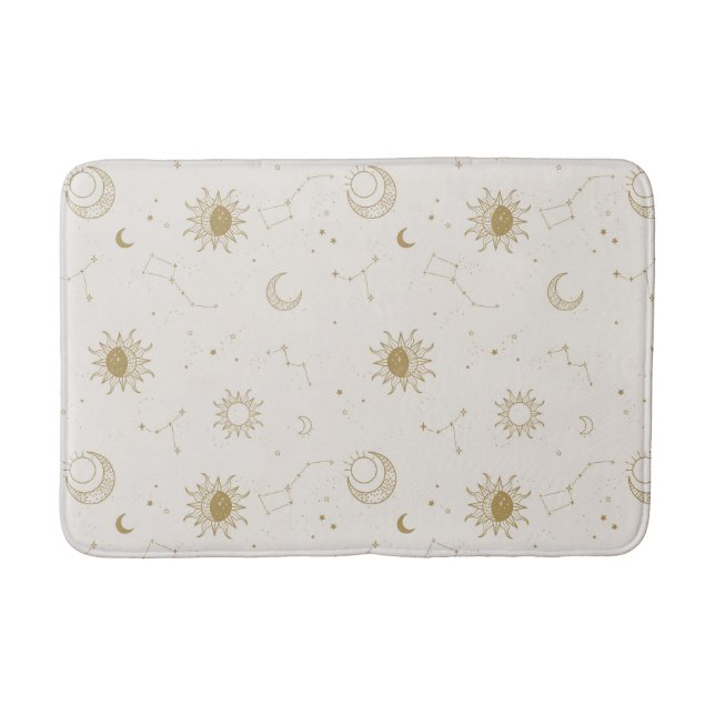 Vintage Style Constellation Pattern Bath Mat (Front)