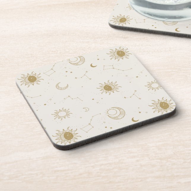 Vintage Style Constellation Pattern Coaster (Left Side)