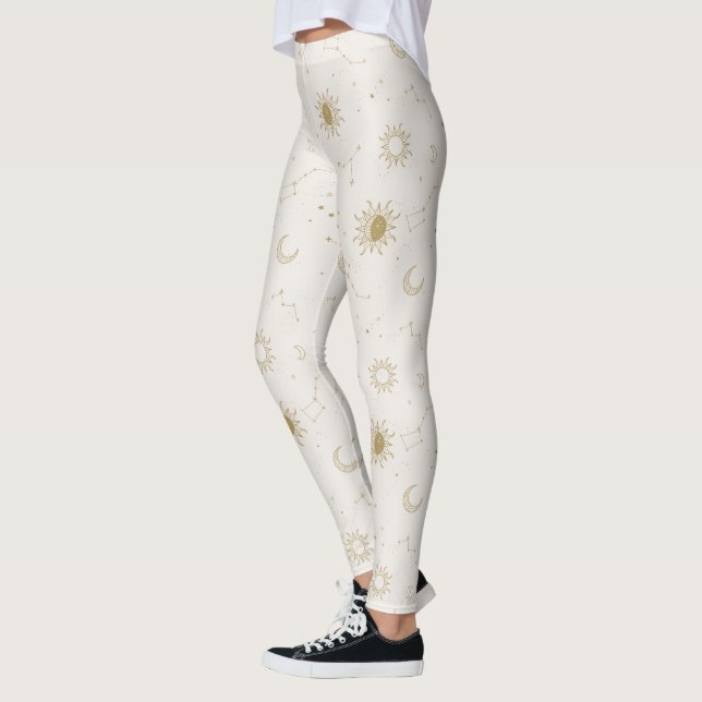 Vintage Style Constellation Pattern Leggings (Left)