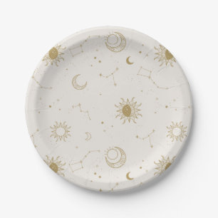 Vintage Style Constellation Pattern Paper Plate