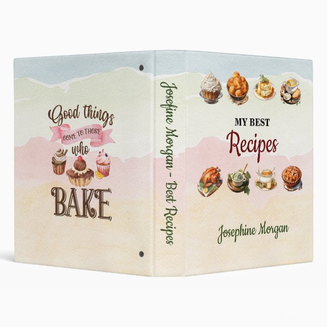 Vintage style cookbook recipes  binder (Background)