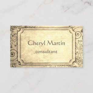 vintage style  custom  business card template