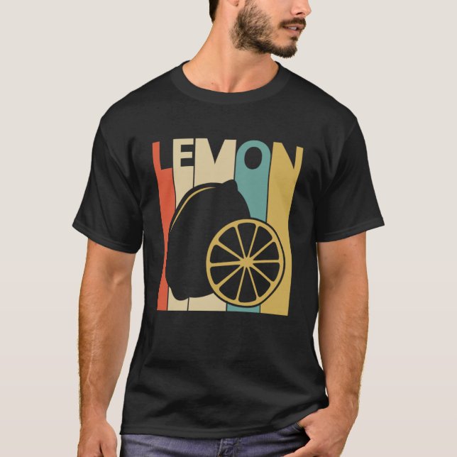 Vintage style Cute Lemon Fruit T-Shirt (Front)