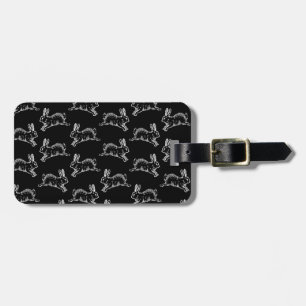 Vintage Style Cute Rabbits Print Pattern Bunny Art Luggage Tag
