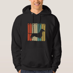 Vintage Style Dachshund Silhouette Hoodie