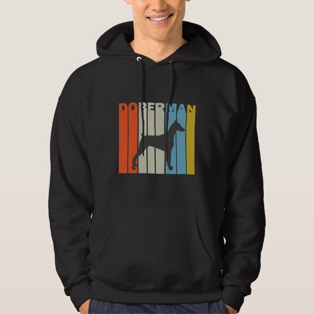Vintage Style Doberman Hoodie (Front)