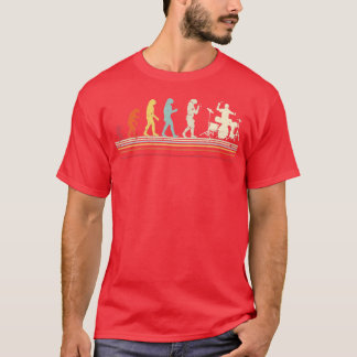 Vintage Style Drums Evolution Design Drummer T-Shirt