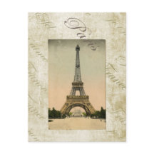 Vintage Style Eiffel Tower Art