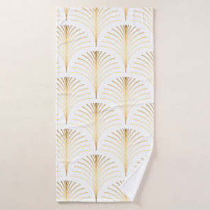 Vintage style elegant floral art deco repeat fan p bath towel