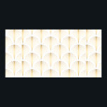 Vintage style elegant floral art deco repeat fan p poster<br><div class="desc">Vintage style elegant floral art deco repeat fan pattern/stylized palm leaf in golden metallic gradient on light background. Seamless art deco fan pattern.</div>