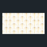 Vintage style elegant floral art deco repeat fan p poster<br><div class="desc">Vintage style elegant floral art deco repeat fan pattern/stylized palm leaf in golden metallic gradient on light background. Seamless art deco fan pattern.</div>