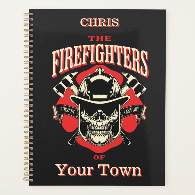 Vintage Style Firefighters of Your NeighborHood   Planner (Front)