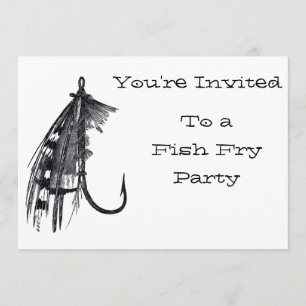 Vintage style Fish Fry Party Invitations