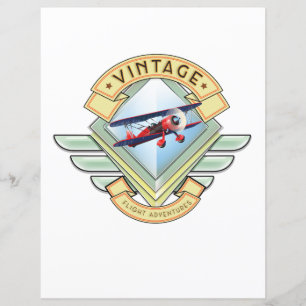 Vintage style flight badge