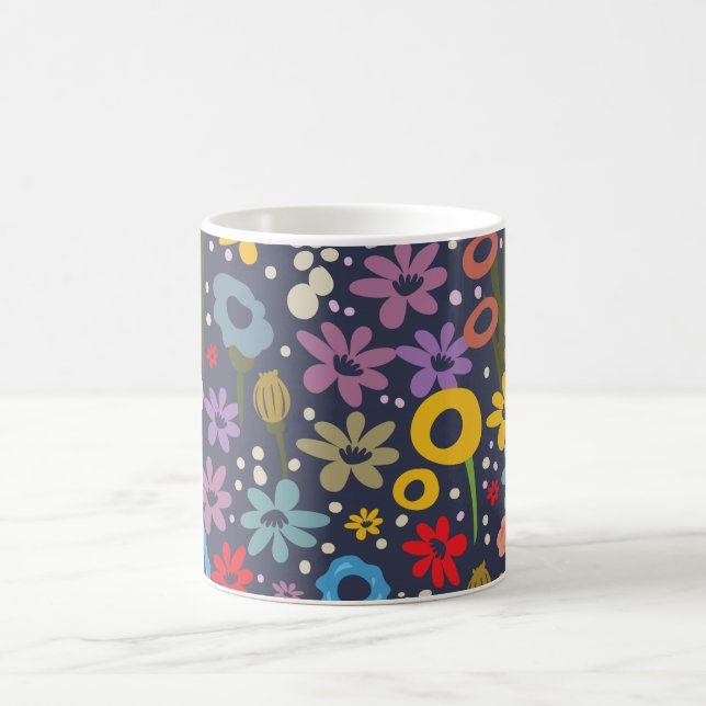 Vintage style Floral pattern Coffee Mug (Center)