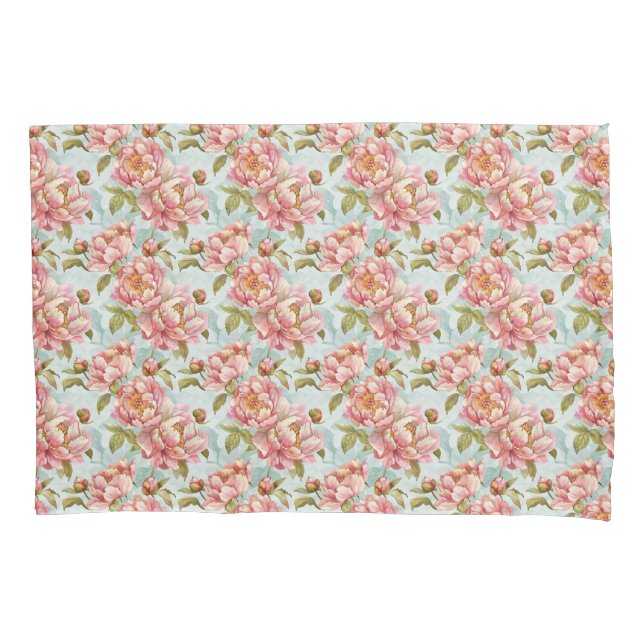 Vintage style floral pattern  pillowcase (Front)