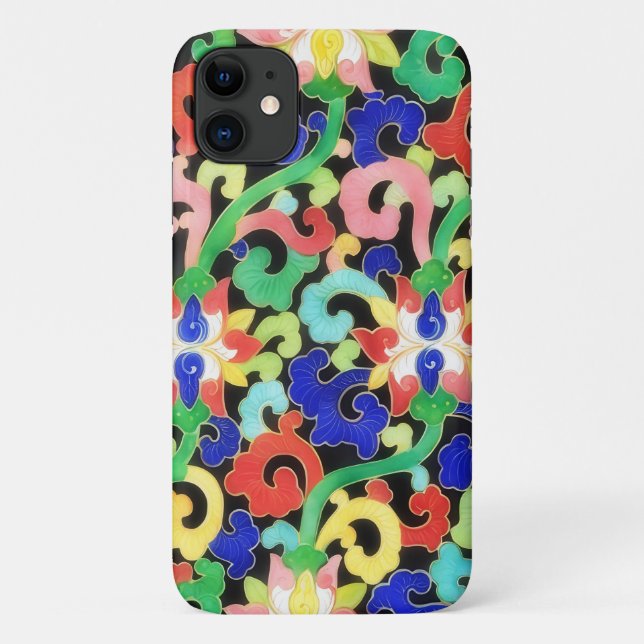 Vintage Style Floral Vine Art Phone Case (Back)