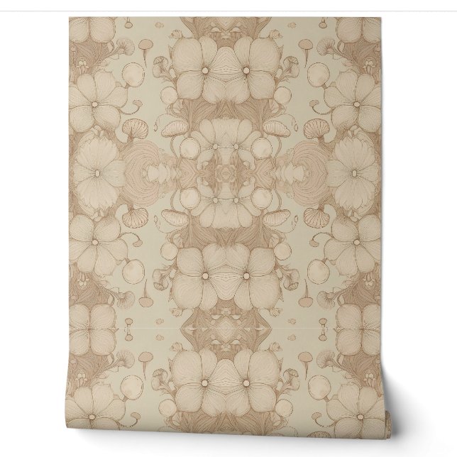Vintage Style Flowers Wallpaper (Unrolling)