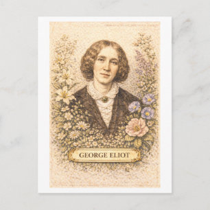 Vintage-Style George Eliot Writer Postcard