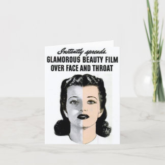Vintage-Style "Glamourous Beauty Film" Note Card