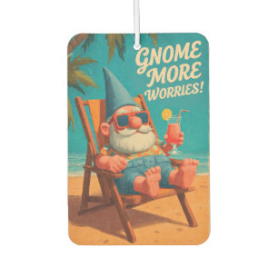 Vintage Style Gnome Beach Vacation Design Air Freshener