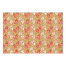 Vintage style golden Christmas hats & mittens